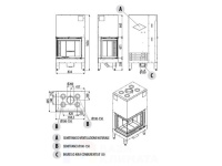 Каминная дровяная топка MCZ 75 dx угловое стекло левое