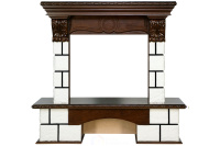 Каминокомплект Royal Flame Pierre Luxe - Белый / Темный дуб с очагом Vision 23 EF LED FX