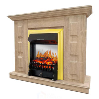 Каминокомплект Хорошие Камины Юпитер с очагом Royal Flame Fobos FX M Brass сосна