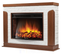 Каминокомплект Electrolux Prestigio 30 с очагом EFP/P-3320RLS камень белый, шпон дуб