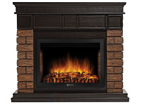 Портал Firelight Bricks Wood 25 камень темный, шпон венге