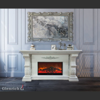 Каминокомплект Glenrich «Сенатор Deluxe» белый с патиной