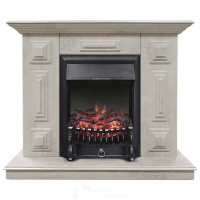 Каминокомплект Хорошие Камины Юпитер с очагом Royal Flame Fobos FX Black цемент