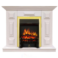 Каминокомплект Хорошие Камины Юпитер с очагом Royal Flame Fobos FX Brass белый