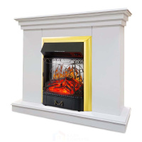Каминокомплект Хорошие Камины Марс с очагом Royal Flame Majestic FX M Brass белый