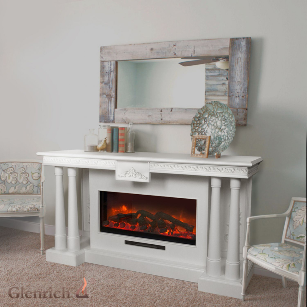 Каминокомплект Glenrich «Роял Deluxe» белый