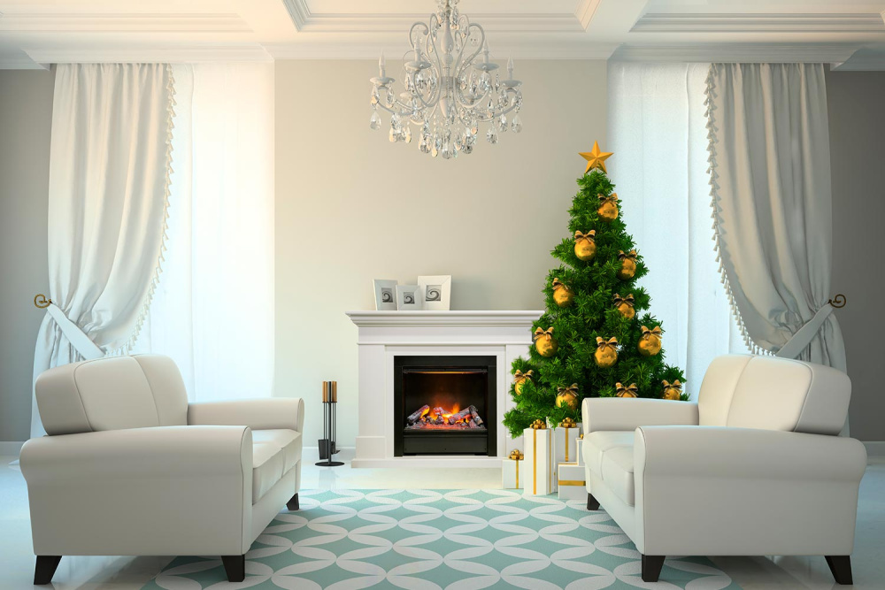 Каминокомплект Dimplex California - Белый с очагом Albany