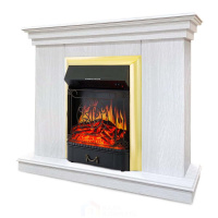 Каминокомплект Хорошие Камины Марс с очагом Royal Flame Majestic FX Brass белое дерево