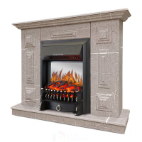 Каминокомплект Хорошие Камины Юпитер с очагом Royal Flame Fobos FX M Black мрамор