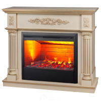 Электрокамин RealFlame Silvia 26 WT-619G с очагом 3D Helios 26